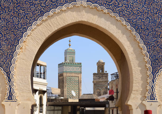 istock Morocco. Blue Gate Bab Bou Jeloud in Fes 665138834
