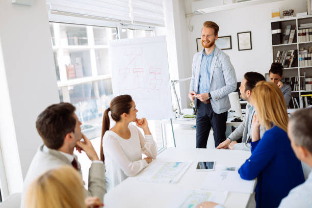 istock Succeful business partners brainstorming in office 665139030