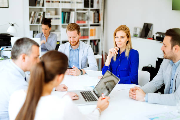 istock Business meeting and brainstorming in modern office 665139328