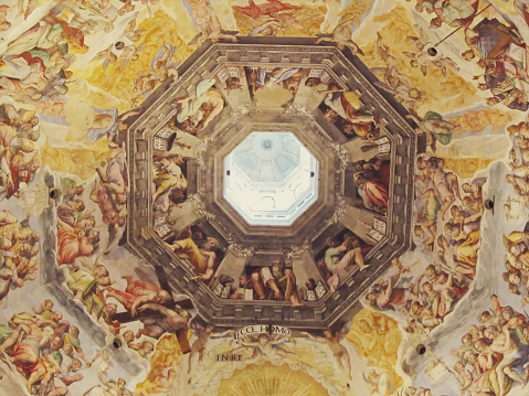 Florence, 31 October 2015, Dome in the Cathedral of Santa Maria del Fiore