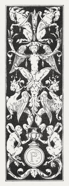 istock Niello, wood engraving after a Renaissance ornament 665153554