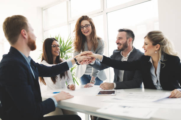 istock Succesful enterprenours and business people achieving goals 665154106