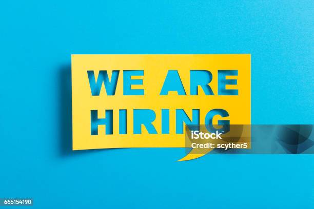 Banner With The Phrase Cut Stock Photo - Download Image Now - Help Wanted Sign, We are Hiring, Recruitment