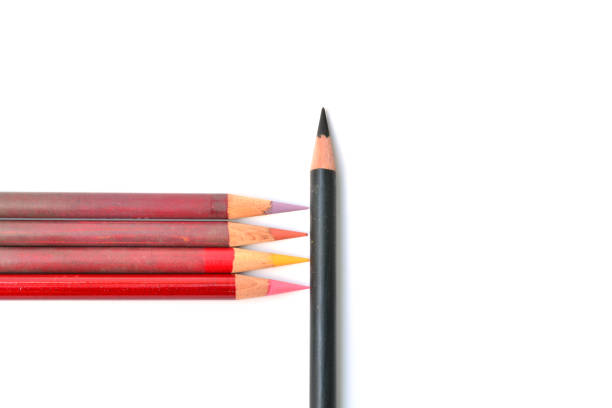 istock color pencils isolated on white background.Close up. 665158714