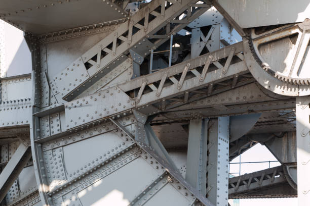 istock The metal structure of bridge 665167208