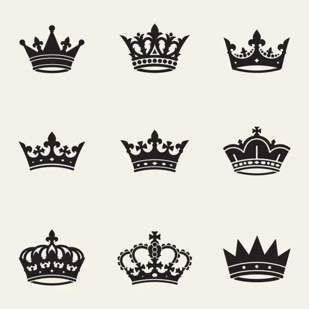 Vector illustration of Crown sollection