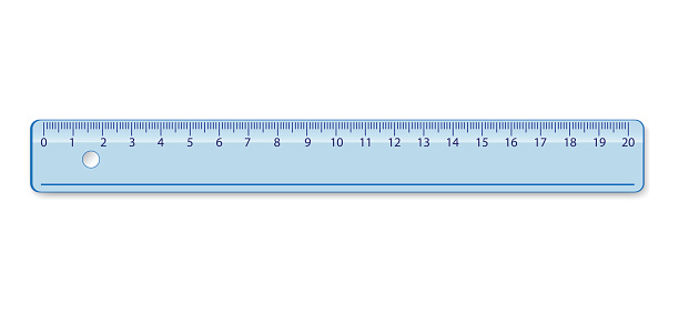 School measuring plastic rulers 20 centimeter in blue color