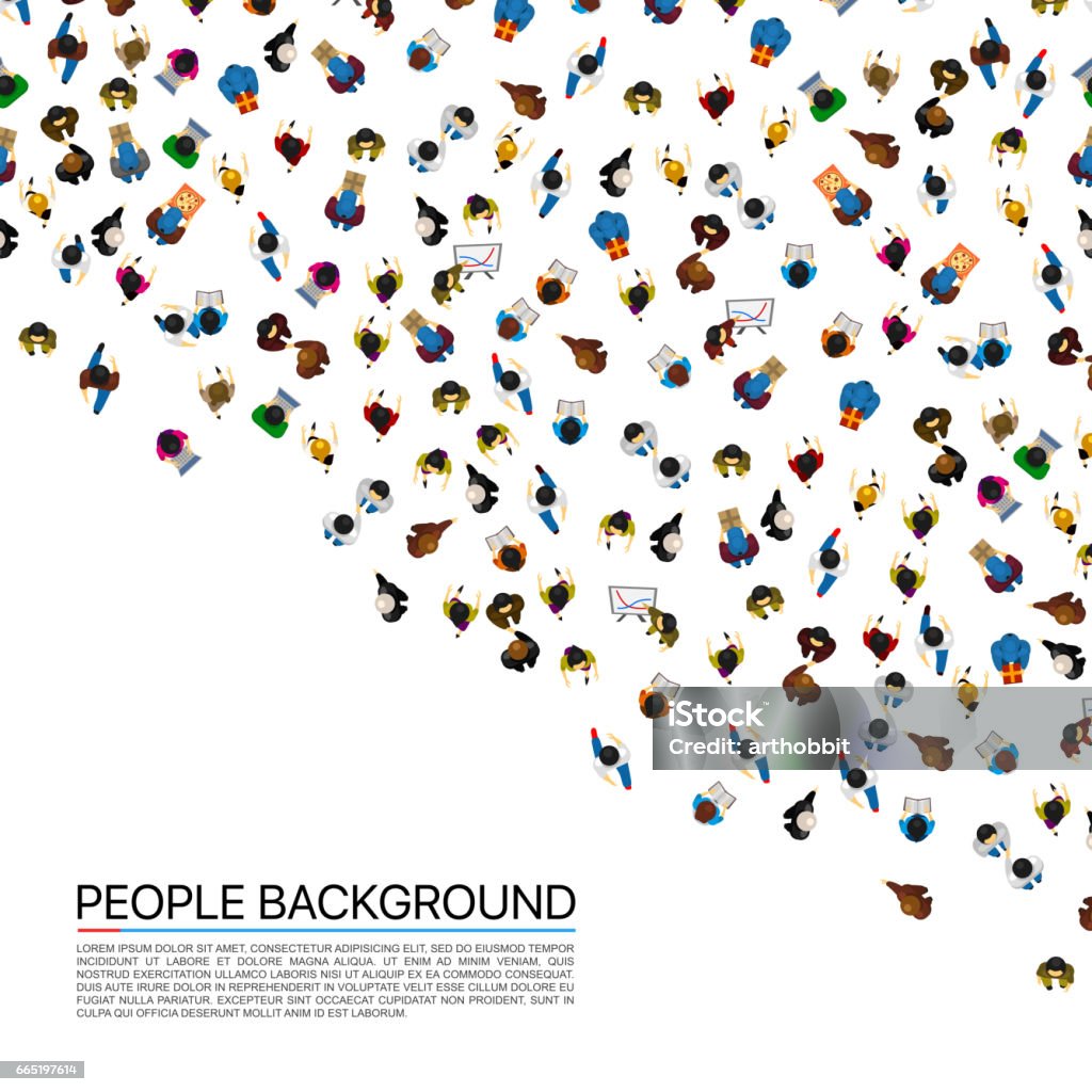 Big people crowd on white background. Vector illustration. Big people crowd on white background . Vector illustration. Above stock vector