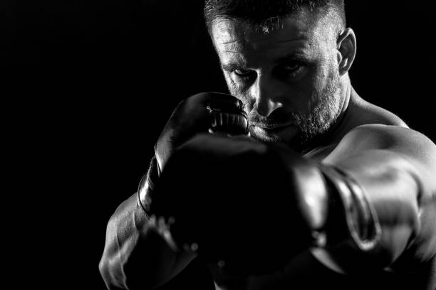 istock Studio shot of male boxer. 665212690
