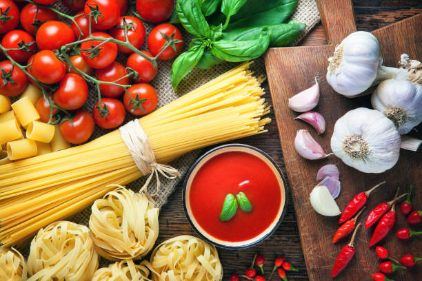 Spaghetti italian food stock photo