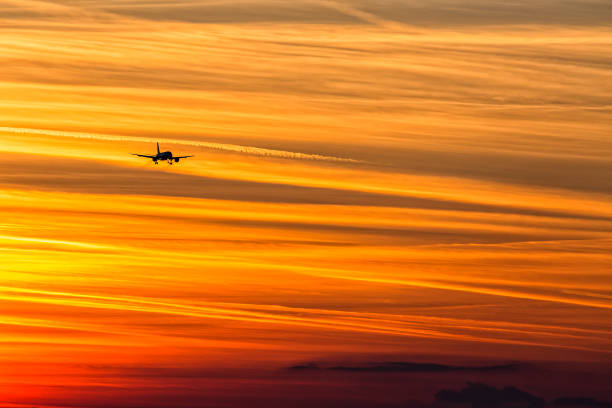 istock Final Approach for Landing at Sunset, Munich Airport, Germany 665232322