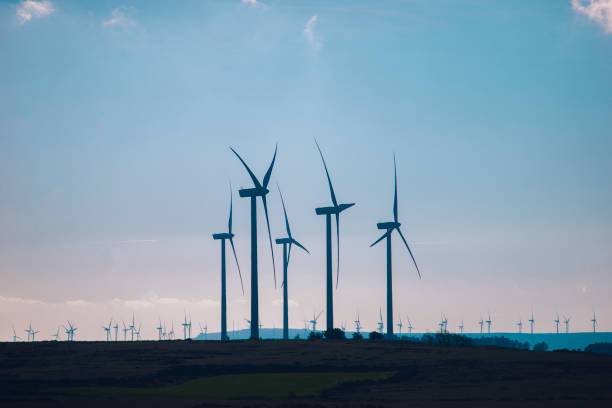 Windmills silhouette Silhouettes of windmills dar vueltas stock pictures, royalty-free photos & images