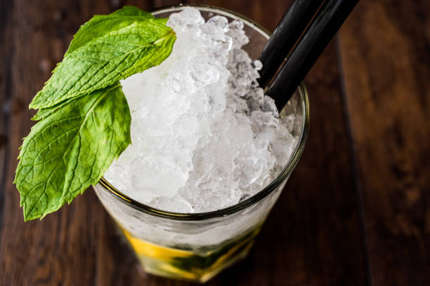 istock Mojito cocktail with lime, mint leaves and ice. 665249804