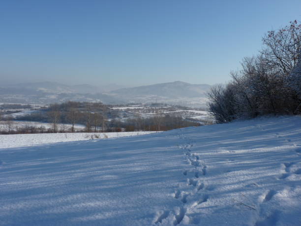 istock Beautiful winter landscape. Mountains covered with snow. 665256698