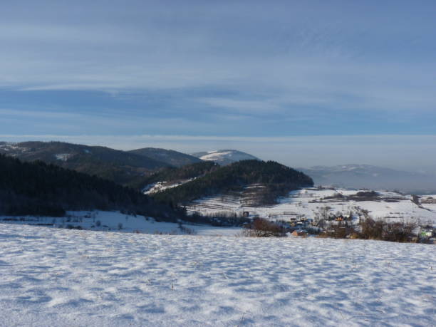 istock Beautiful winter landscape. Mountains covered with snow. 665256868