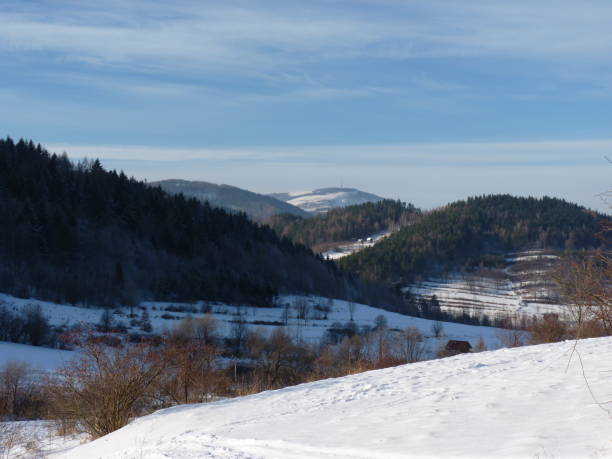 istock Beautiful winter landscape. Mountains covered with snow. 665256918