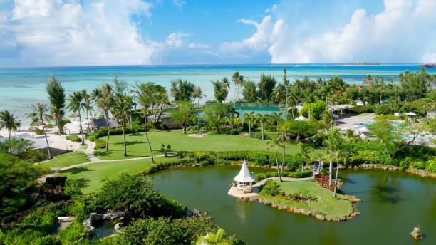 jardines ornamentales - saipan fotografías e imágenes de stock