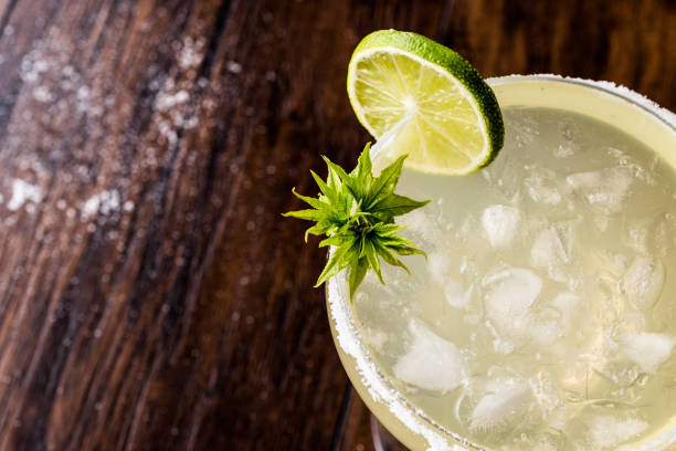 istock Classic Margarita Cocktail with lime, salt and ice. 665264498