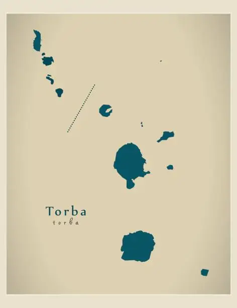 Vector illustration of Modern Map - Torba VU