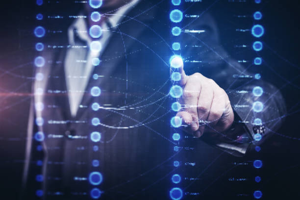 istock Businessman working with modern computer controlling stock market 665329162