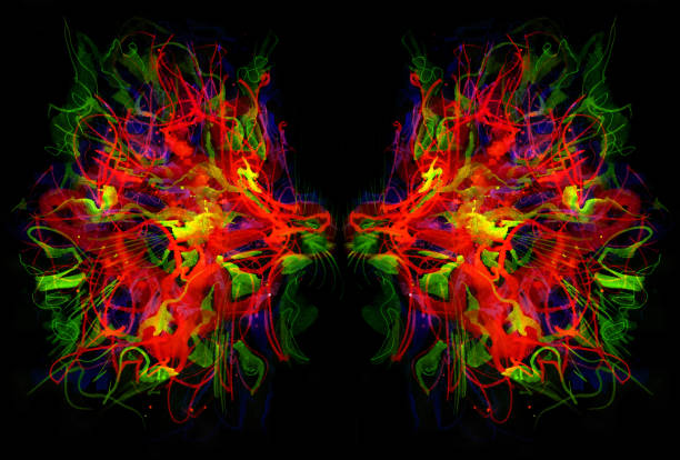 indescribable energy abstract art depicting energy flowing in two directions animal lung stock illustrations