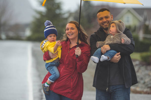 istock Family Walk in the Rain 665334234