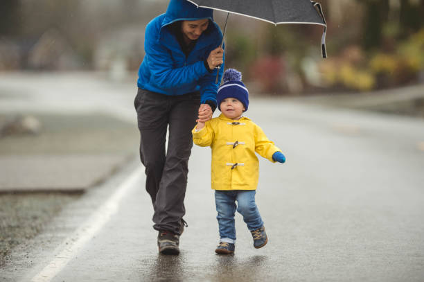 istock Family Walk in the Rain 665334236
