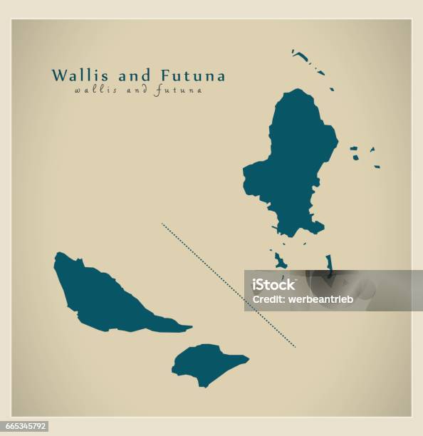 Modern Map Wallis And Futuna Wf Stock Illustration - Download Image Now - Wallis And Futuna Islands, Map, Cartography