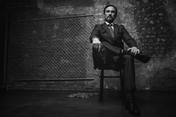 istock Portrait of a big mafia boss 665347282