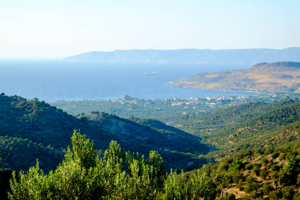 istock View over town Petra on Lesvos 665352754