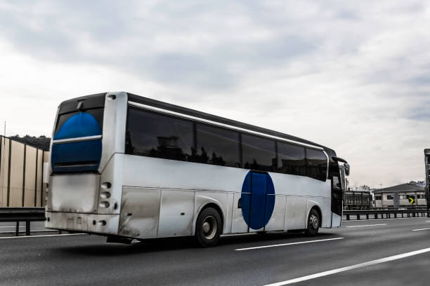 Passenger bus on the road Passenger bus on the road turist bus service stock pictures, royalty-free photos & images