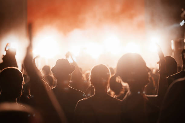 istock Happy friends laughing and having fun outdoors at concert 665366208