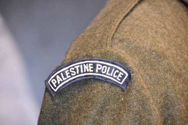 istock Old uniforms of a Palestinian policeman 665366752