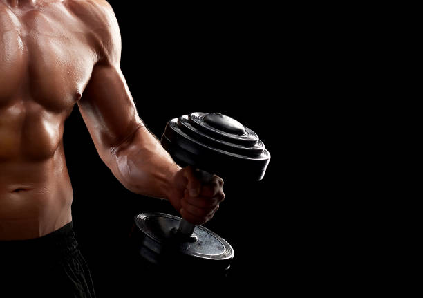 istock Young fitness man in studio 665369254