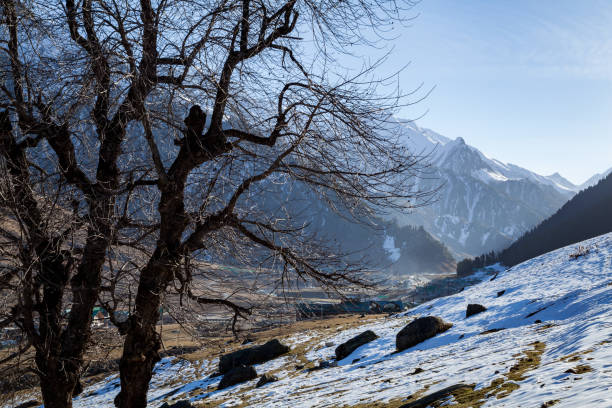 istock Melting Snow Covers on Himalayan Mountain terrains at Sonmarg 665371544