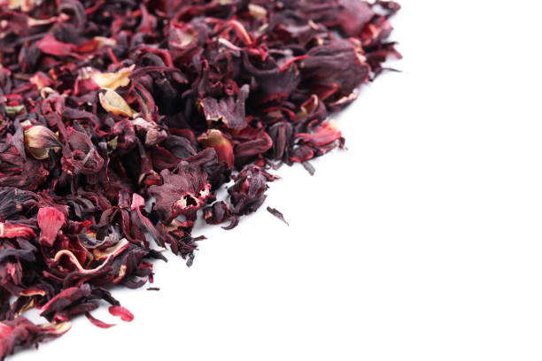 istock Heap of dry tea on white background 665372276