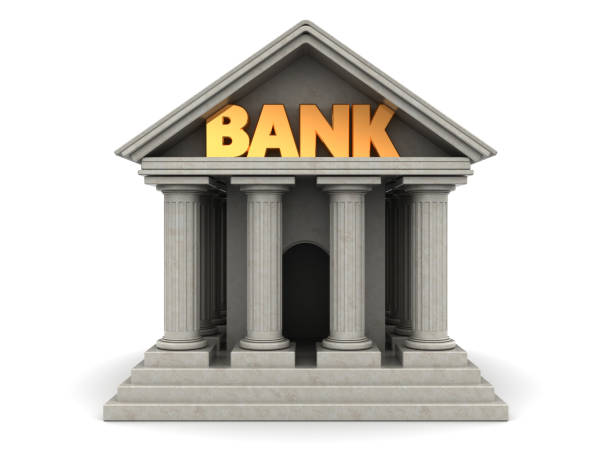 bank - bank column building exterior government stock-grafiken, -clipart, -cartoons und -symbole