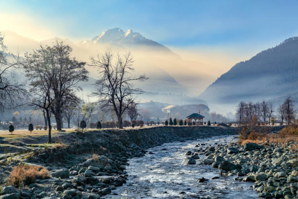 Water stream flowing through Himalaya Mountains