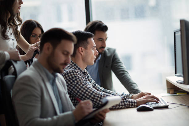 istock Business people brainstorming in office during conference 665380318