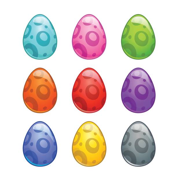 ilustrações de stock, clip art, desenhos animados e ícones de colorful cartoon eggs set - wealth eggs animal egg easter egg