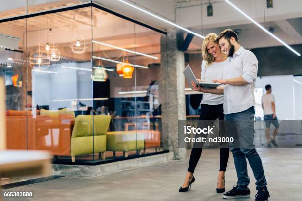 Smart Colleagues Brainstorming In The Office Stock Photo - Download Image Now - Office, Cool Attitude, Men