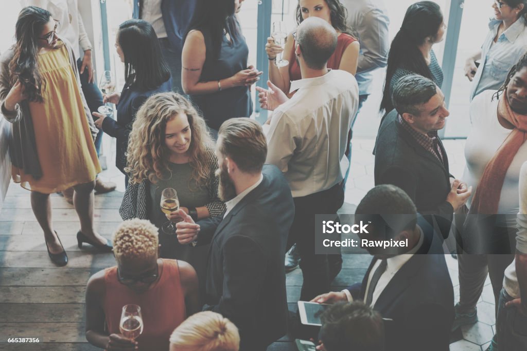 Casual Catering Discussione Incontro Colleghi Concetto - Foto stock royalty-free di Networking