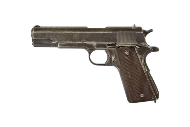 istock pistol handgun isolated on white background 665389616