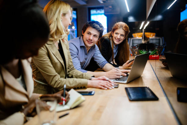 istock Business people bonding in cafe after work 665390972