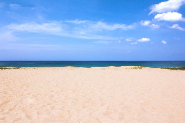 sand of beach Karon Beach South of Thailand stock photo