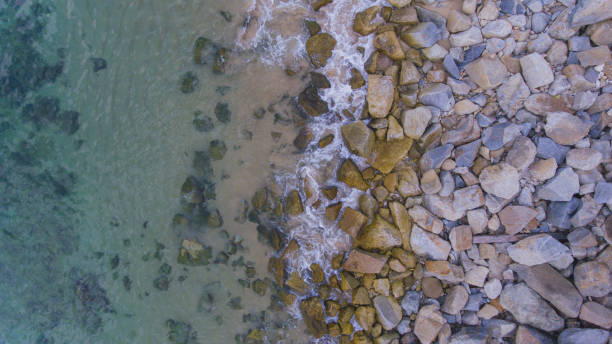 istock Aerial view of Rocky Shore 665393782