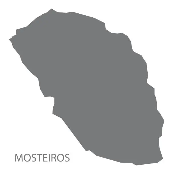 Vector illustration of Mosteiros Cape Verde municipality map grey illustration silhouette