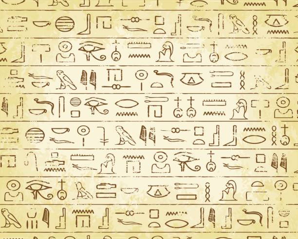 illustrations, cliparts, dessins animés et icônes de fond de hiéroglyphes - hiéroglyphes
