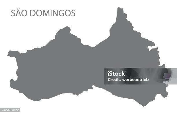 サン ドミンゴス カーボベルデ自治体マップの灰色図シルエット イラストレーションのベクターアート素材や画像を多数ご用意