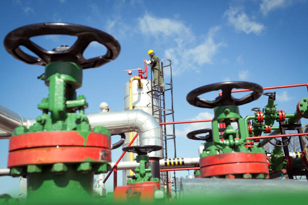 istock Oil engineer inside fuel industry 665402712